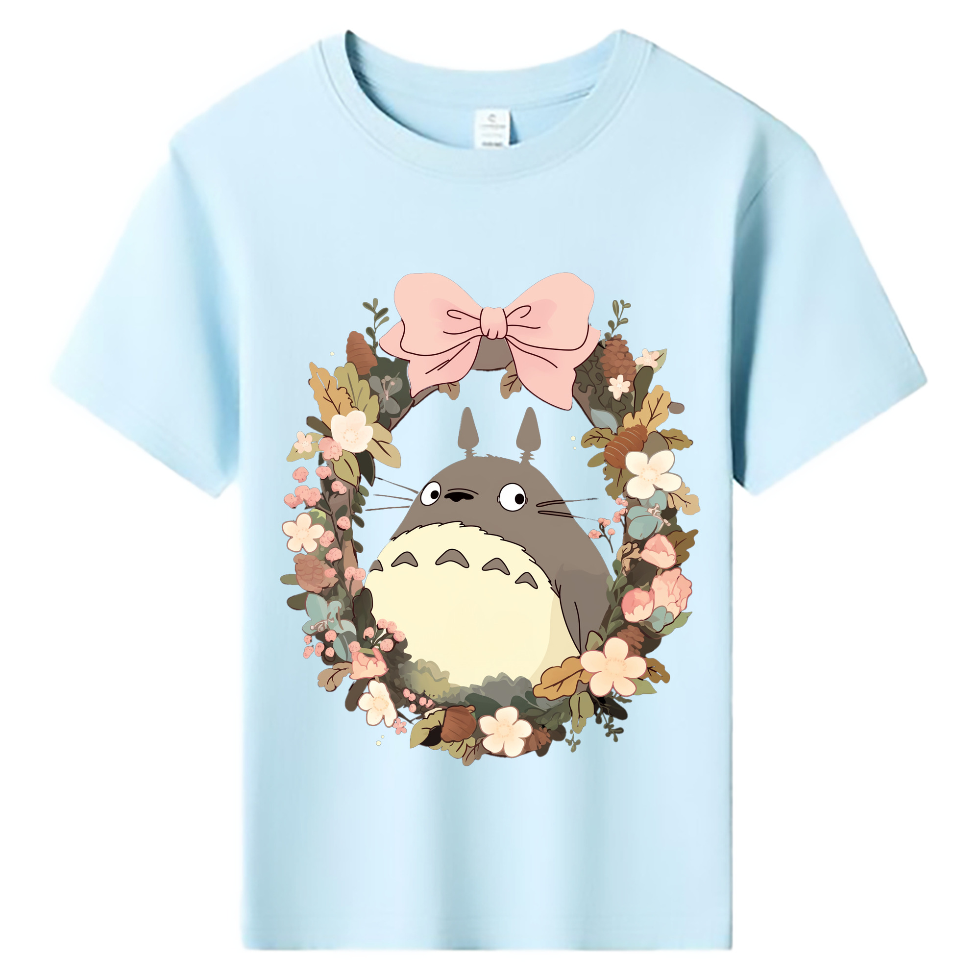 （画像用） となりのトトロ 草壁メイ 草壁サツキ My Neighbor Totoro Satsuki Kusakabe Mei Kusakabe 綿100％キッズTシャツ（フロントプリント）